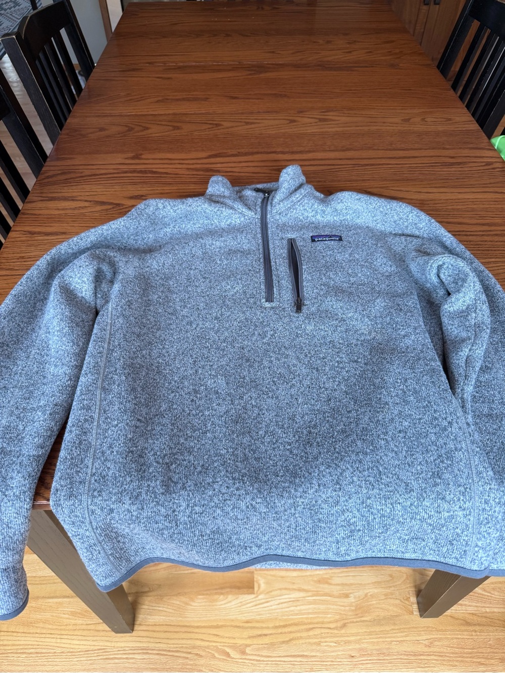 Patagonia Men’s Heather Gray Half-Zip Fleece Pullover